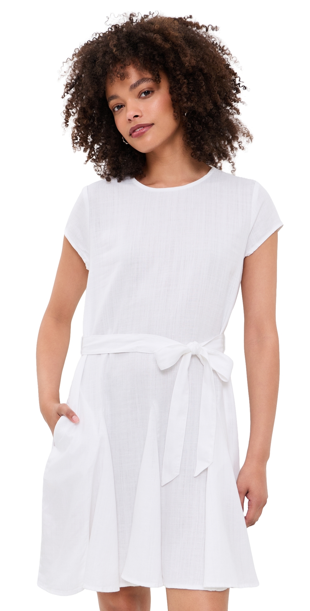 Lydia Linen Mini Dress White