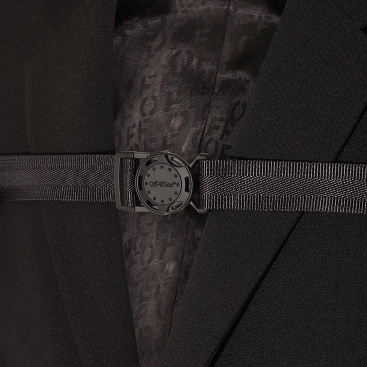Buckled single-breasted blazer - Black