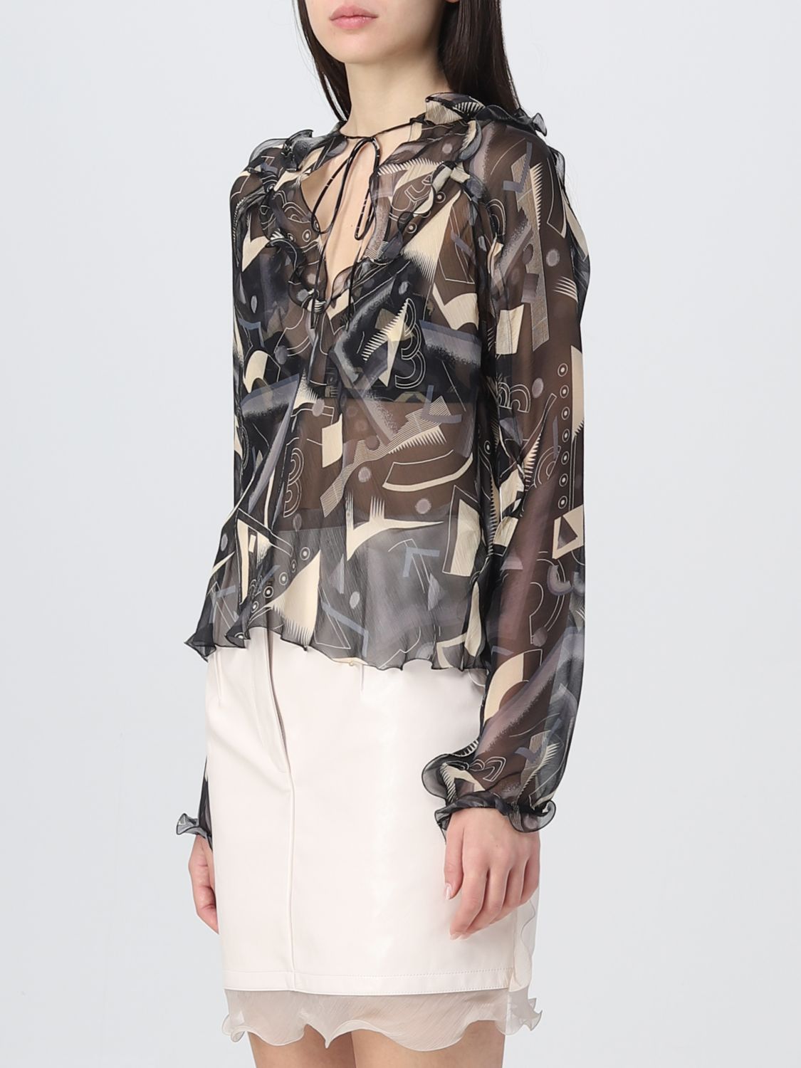 Top Woman color Black