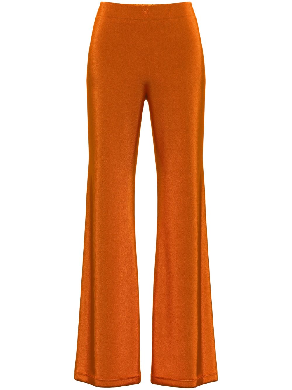 Easy laminated wide-leg trousers - Orange