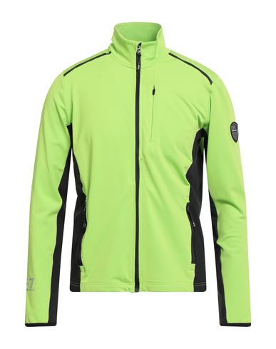 Man Sweatshirt Lime green Size XS Polyester, Elastane