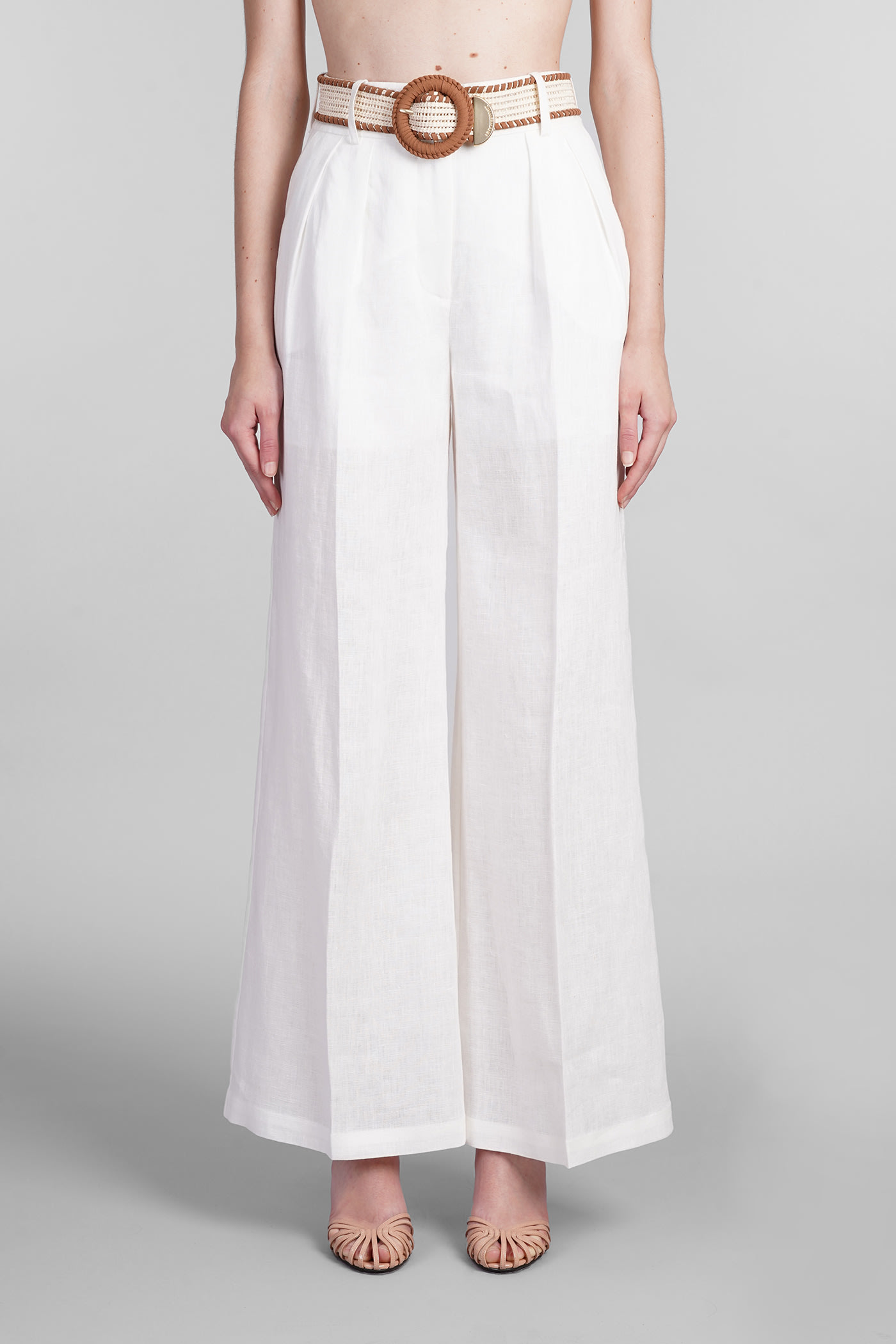 Pants In White Linen