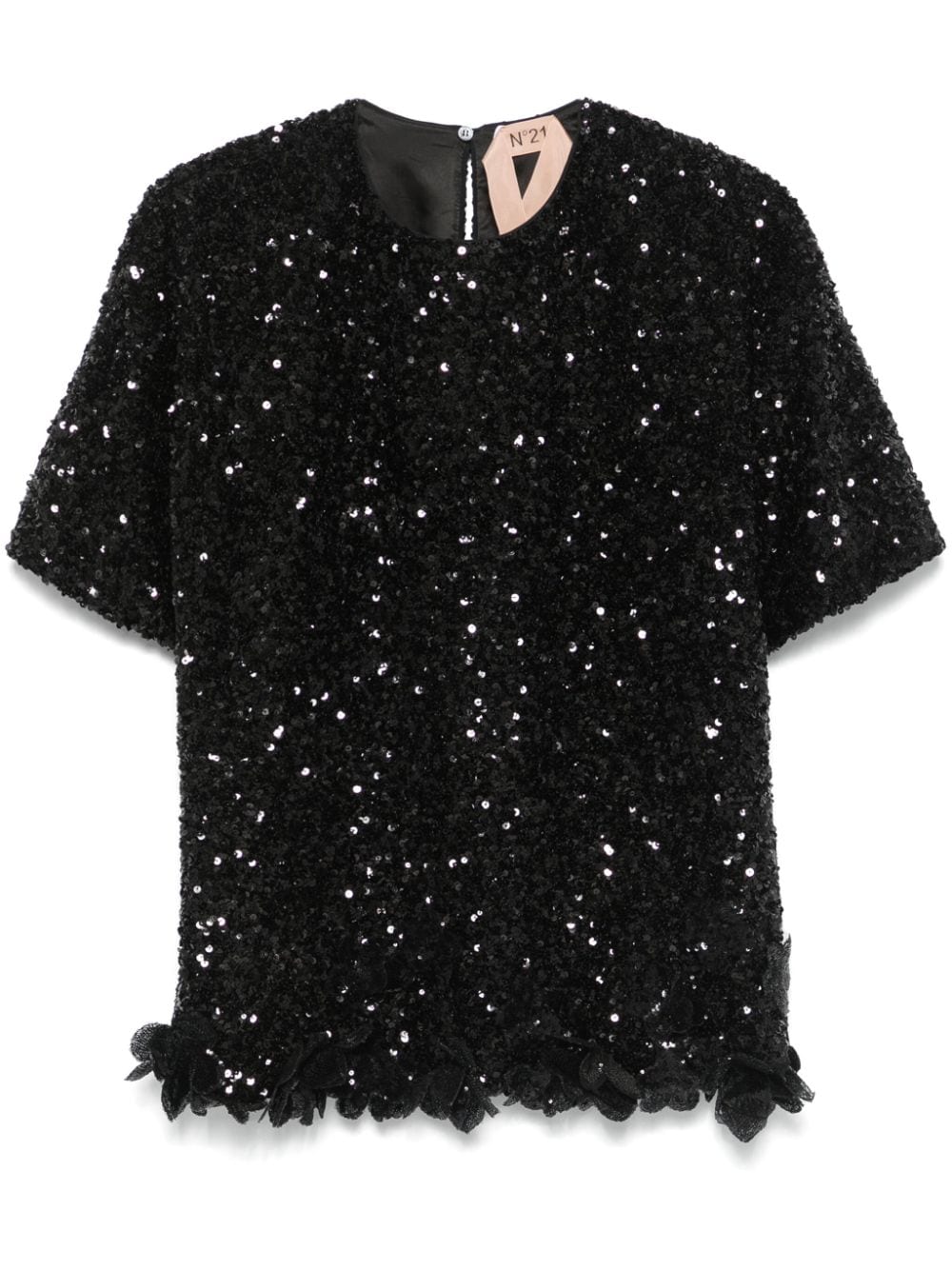 Sequinned top - Black