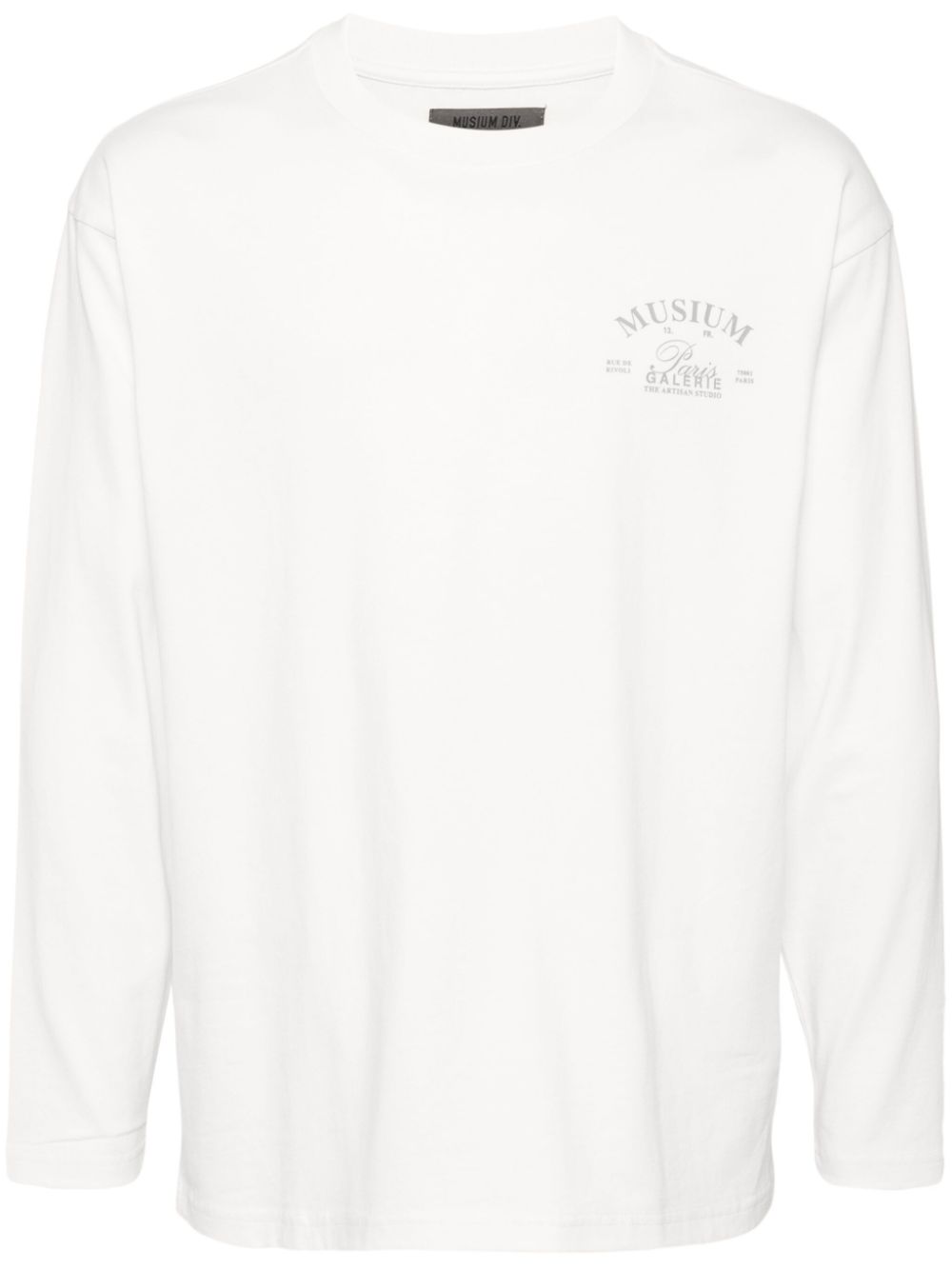 Logo-print long-sleeved T-shirt - White