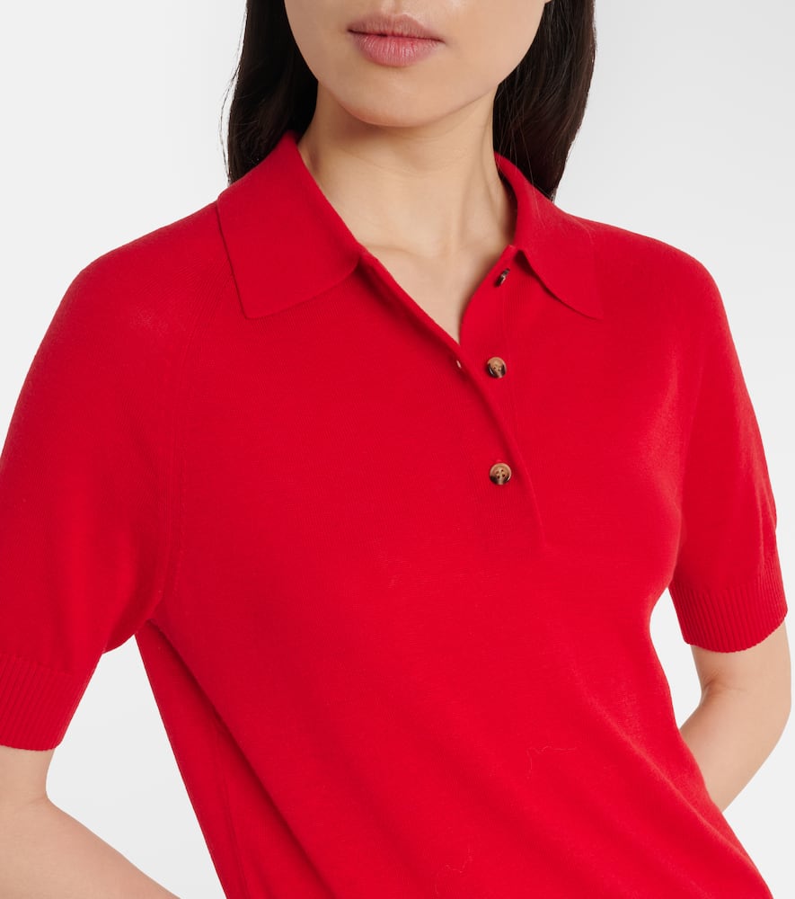 Wool polo shirt