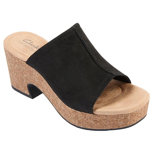 Collection Nerisa Vine Nubuck Wedge Sandal - Black