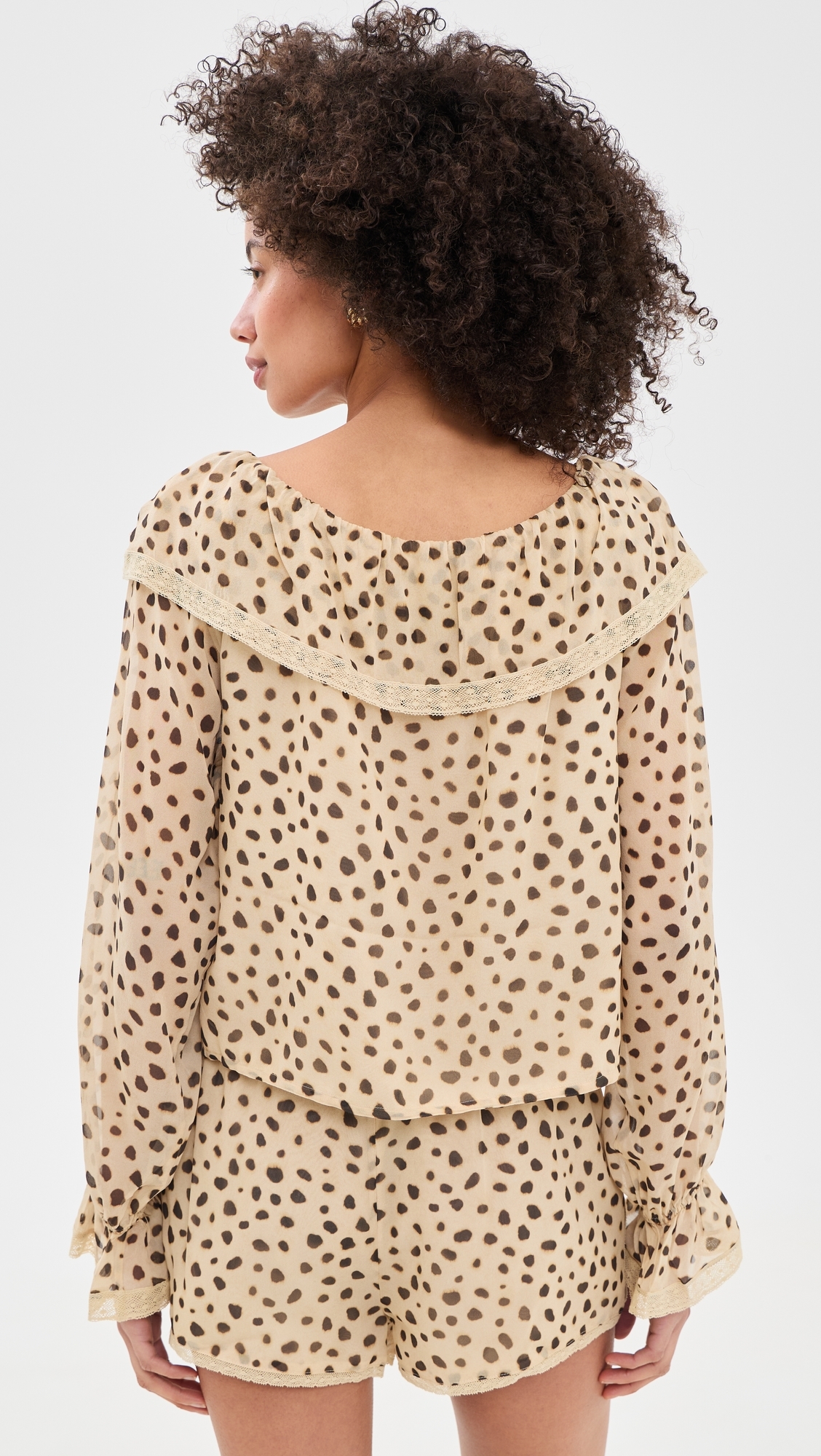 Priscilla Silk Blouse Cheetah