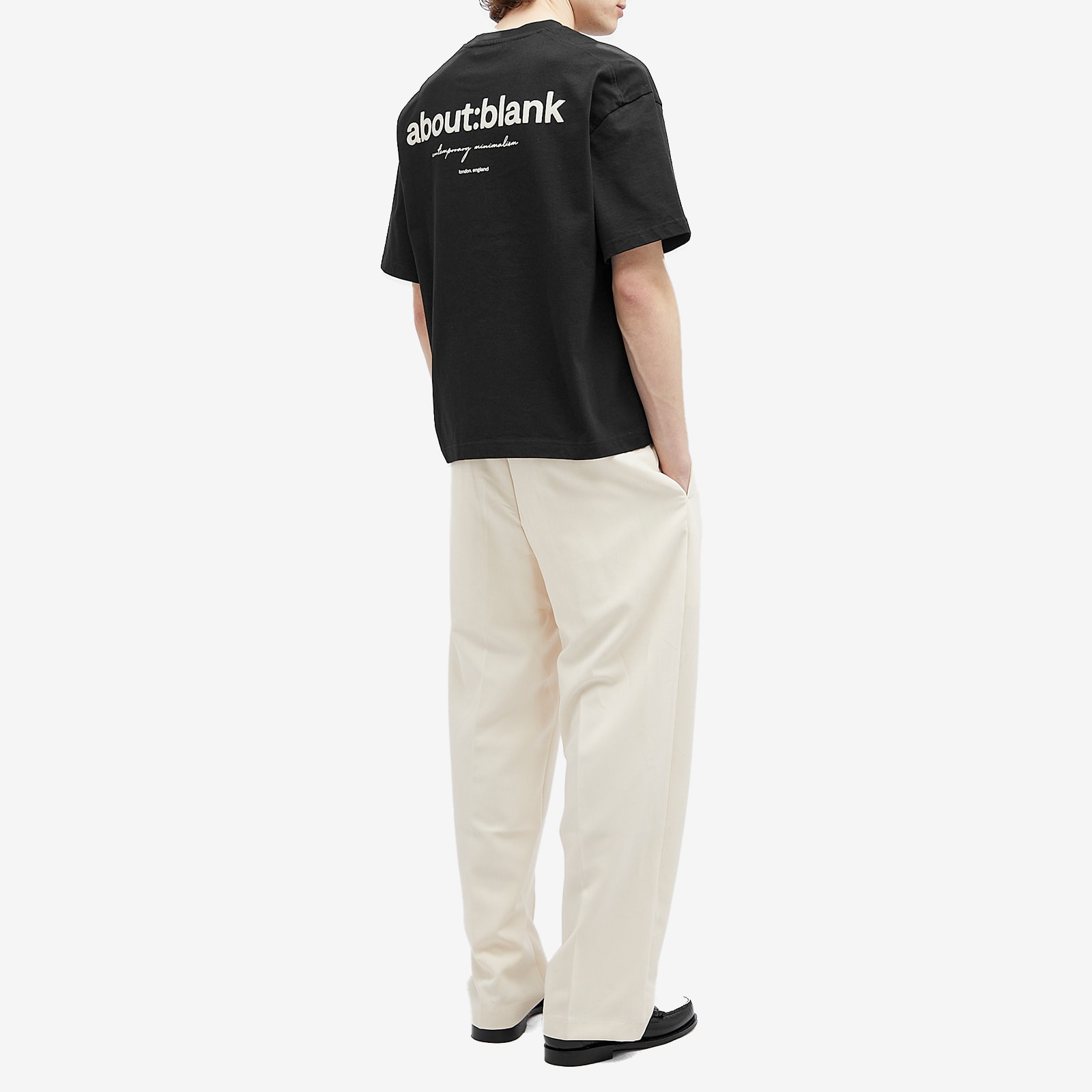 Men's Box Logo T-Shirt in Black/Ecru
