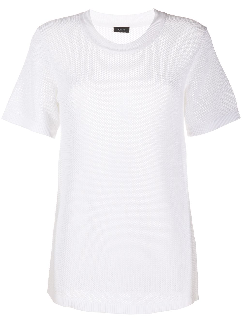 Mesh knit T-shirt - White
