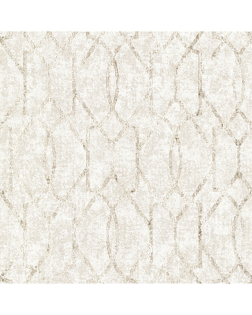 A-Street Prints Ziva Gold Trellis Wallpaper