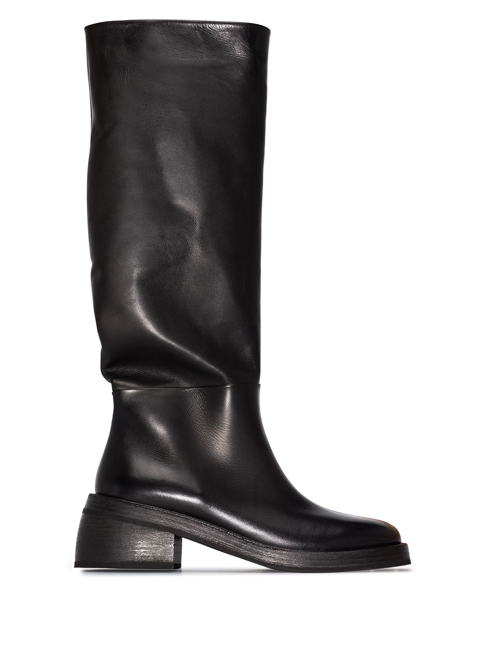 Knee-high block heel boots - Black