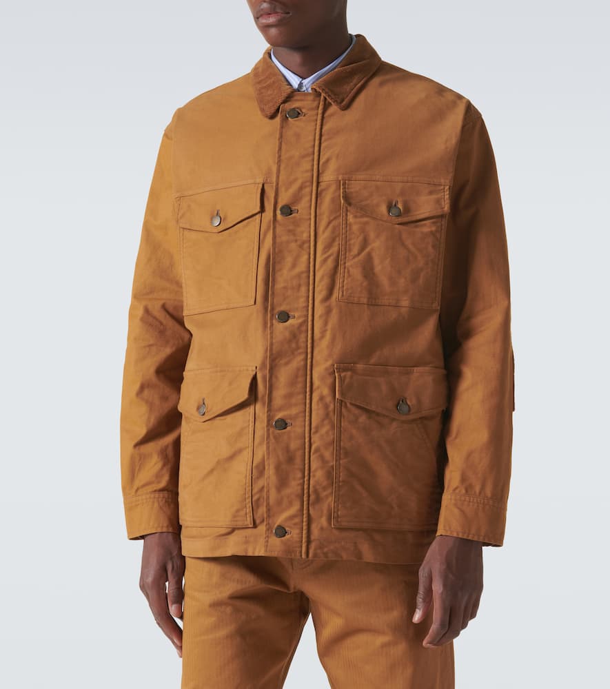 Comme des Garçons Homme Corduroy-trimmed cotton jacket