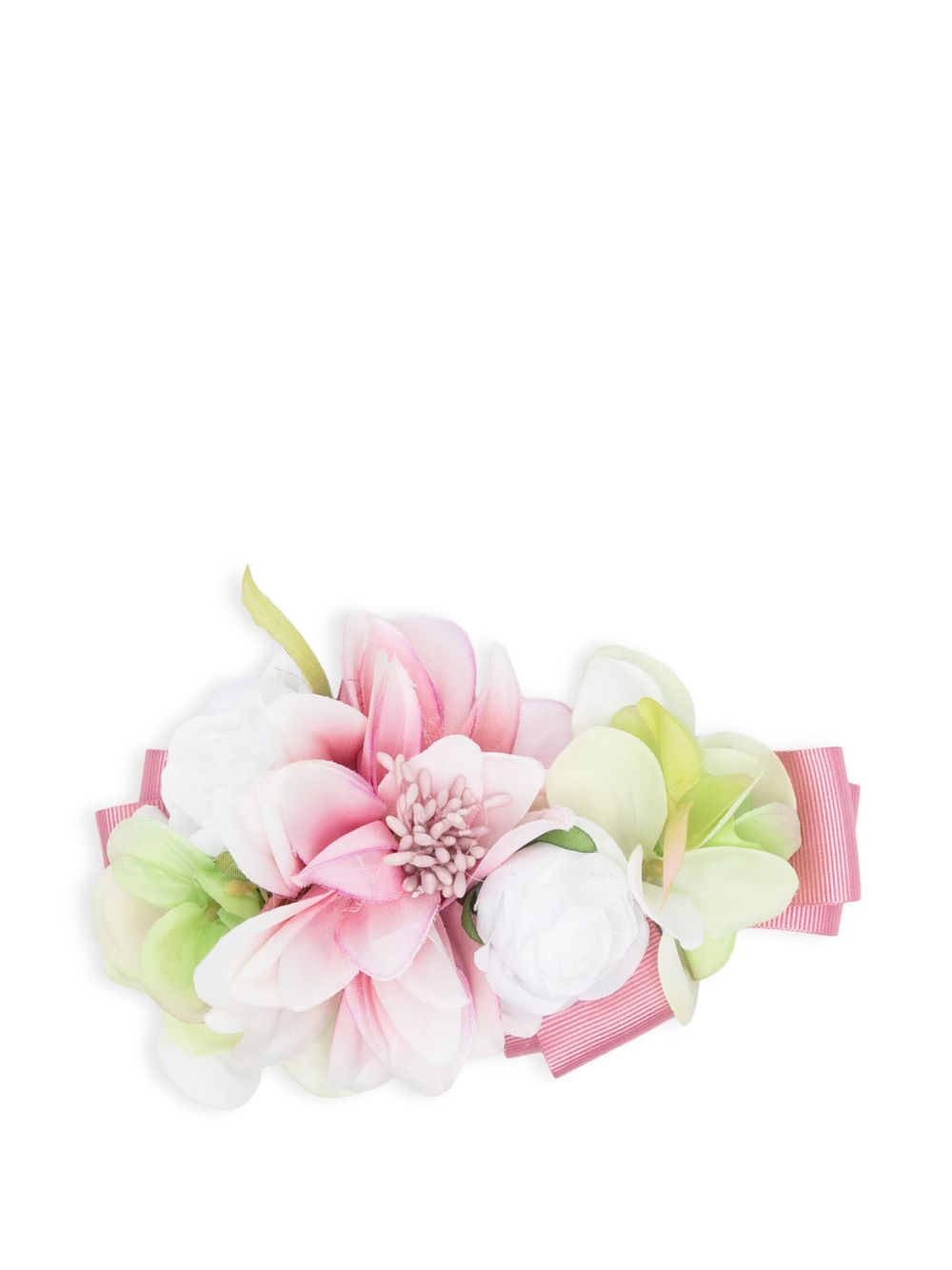 Colorichiari 키즈 floral-appliqué hair clip - Pink FL938187AF723