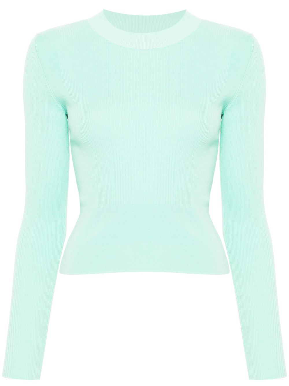 Ribbed-knit jumper - Blue