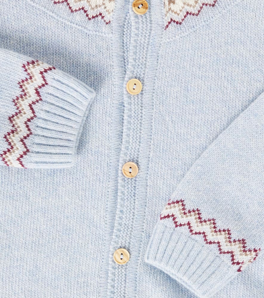 Fair Isle wool-blend cardigan
