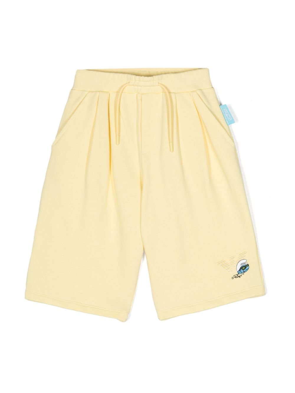 X The Smurfs logo-appliqué cotton shorts - Pink