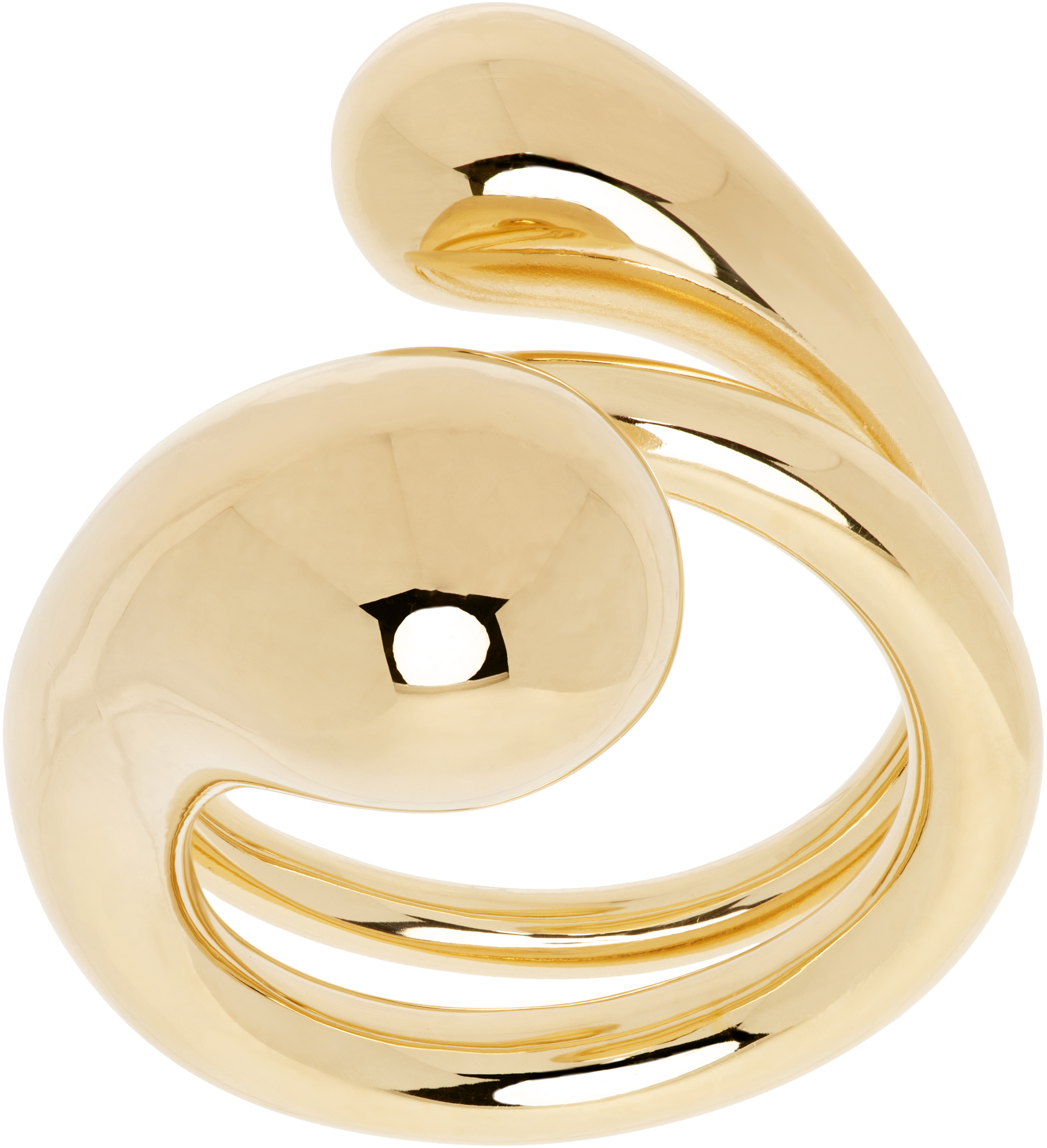 Bottega Veneta Gold Drop Ring