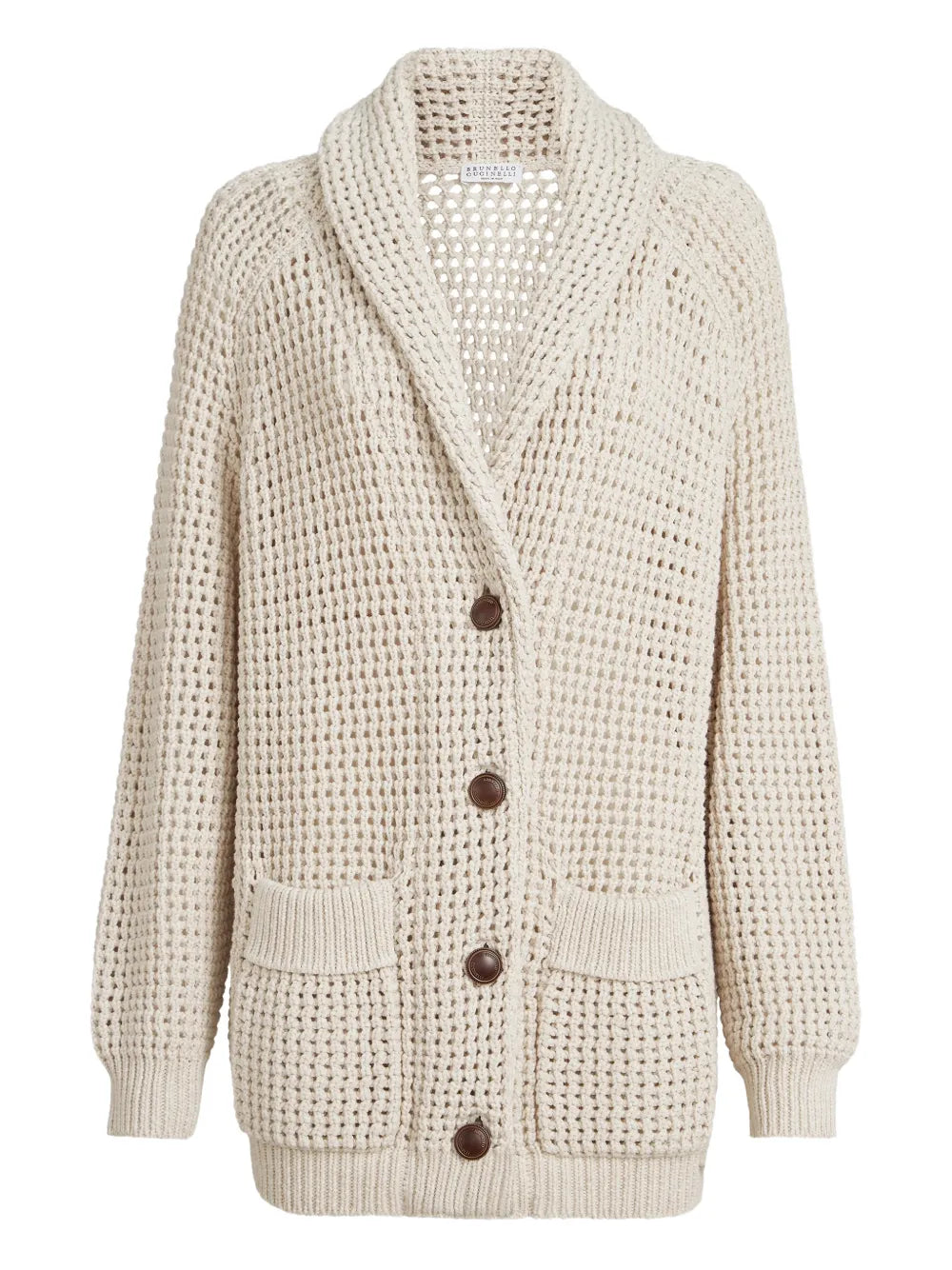 Open-Knit Cardigan — Cream