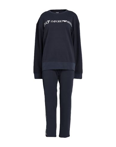 Ea7 Woman Tracksuit Navy Size S Cotton, Elastane