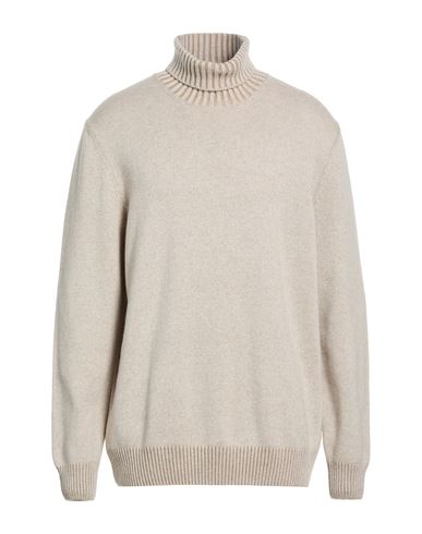 Man Turtleneck Beige Size 48 Cashmere