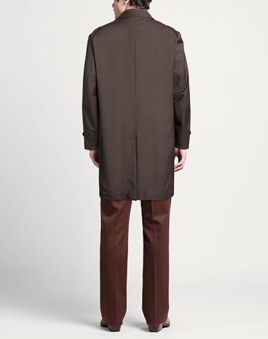 Man Overcoat & Trench Coat Dark brown Size 48 Polyurethane, Polyester, Viscose