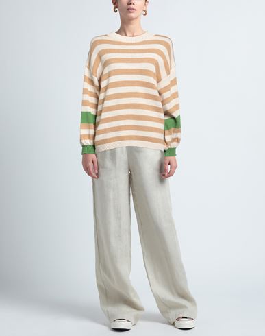 Woman Sweater Beige Size ONESIZE Viscose, Acrylic, Wool