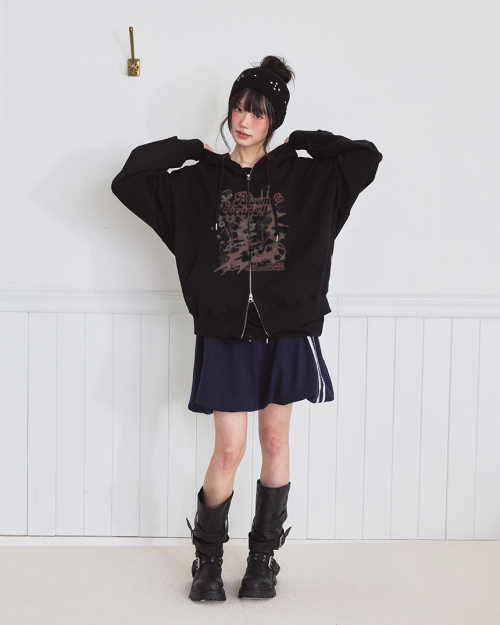 Bloom ESCF Print Two-Way Hoodie Zip-Up