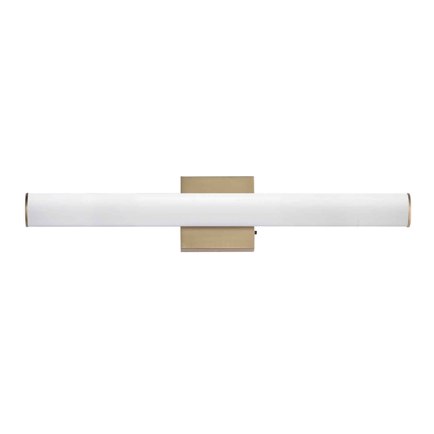 Natural Aged Brass LED Bathroom Vanity Light from the Rail 5CCT Collection