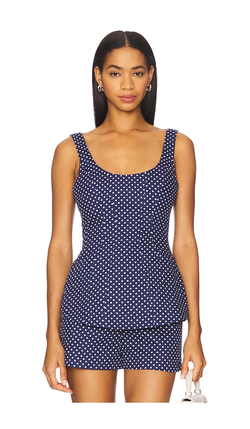 Amanda Uprichard OBERTEIL EMPIRE in Navy. Größe XS. Also in L, M