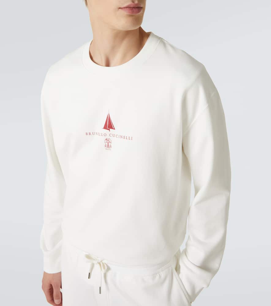 Logo cotton-blend jersey sweatshirt
