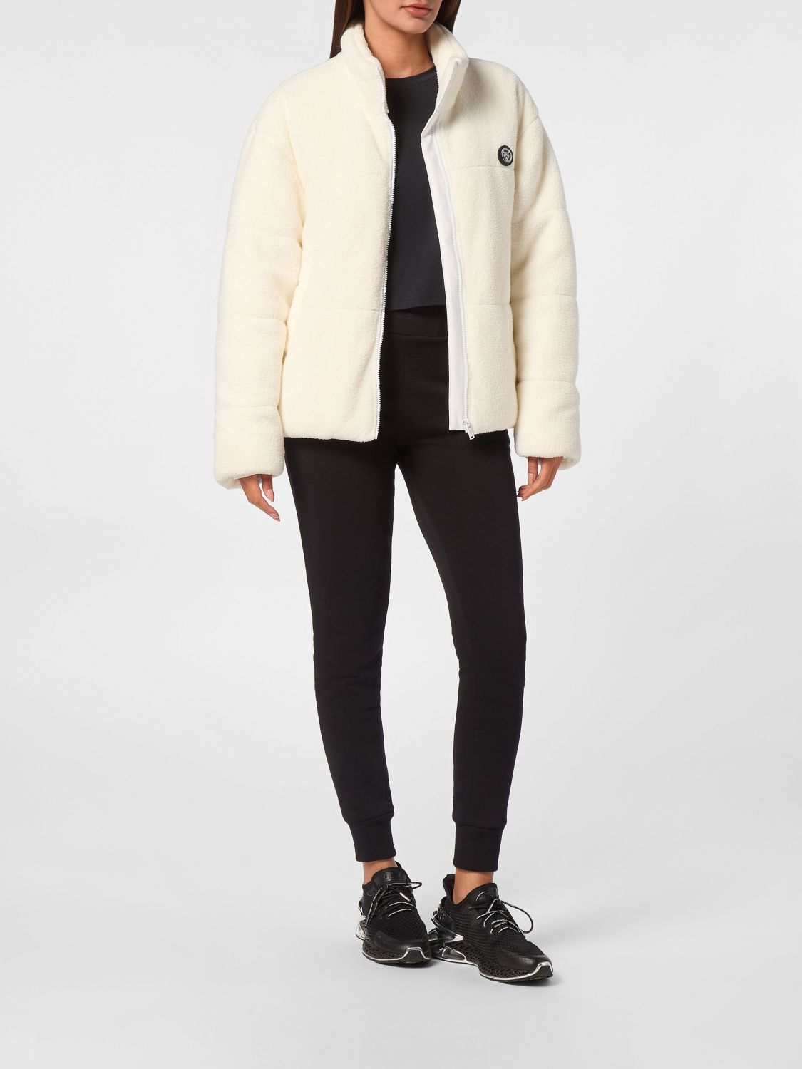 Sherpa puffer jacket - Neutrals