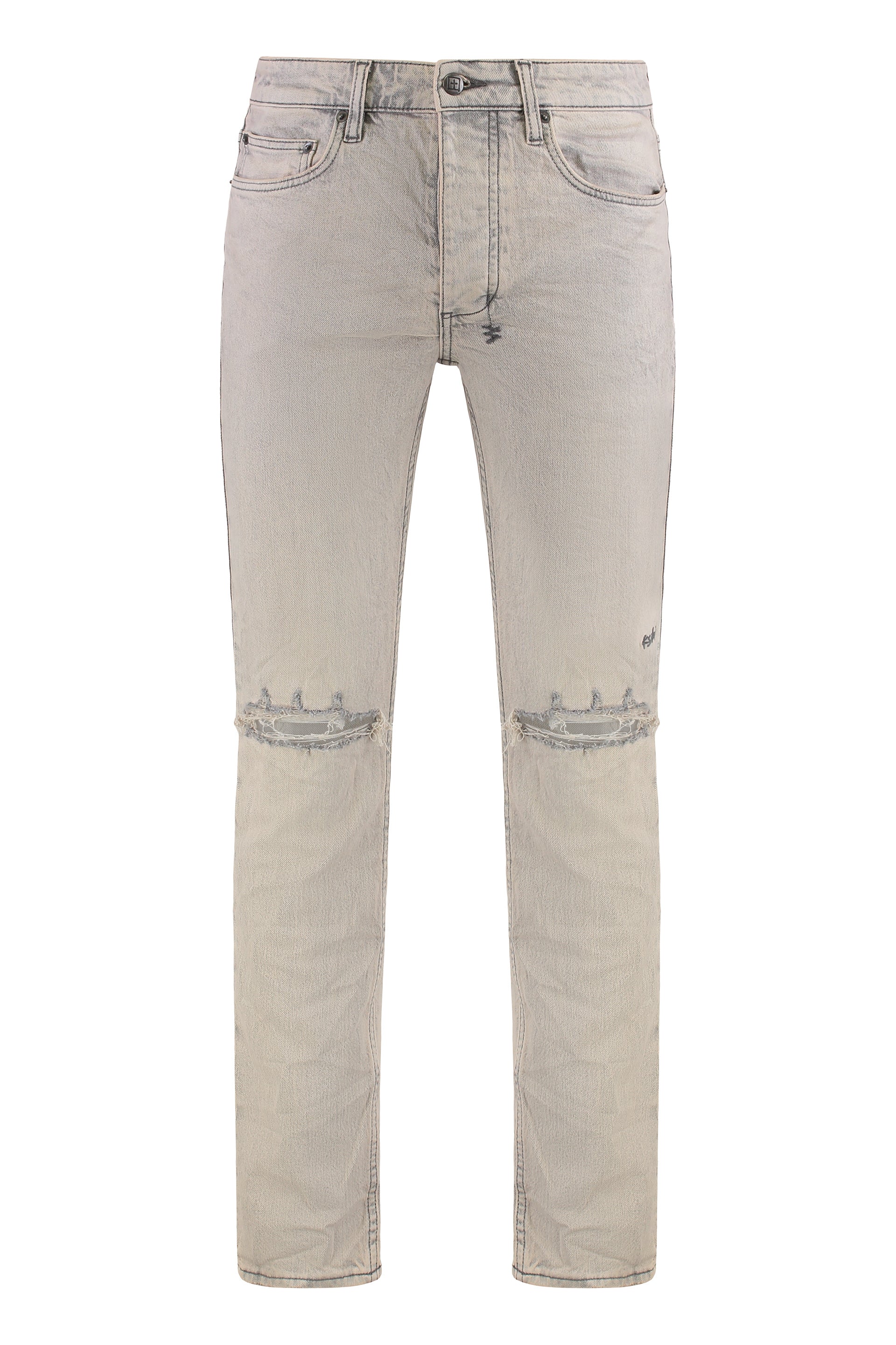 Slim Fit Distressed Jeans for Him