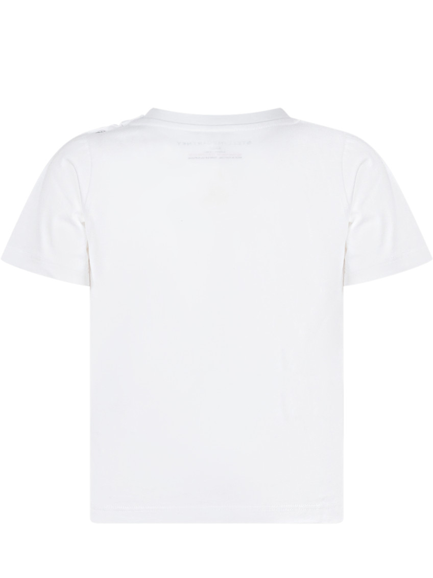 T-SHIRT-TOP White Cotton Polyester Short Sleeves T-shirt