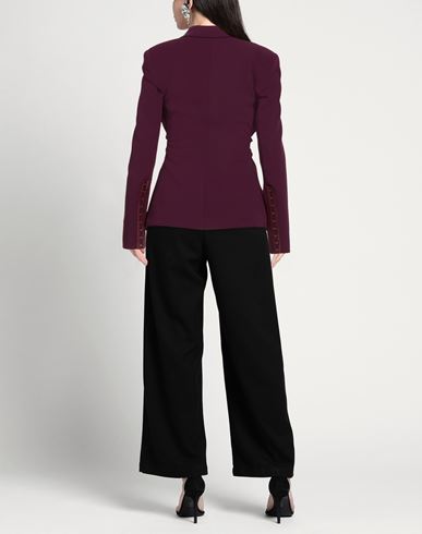 Woman Blazer Plum Size L Polyester, Elastane