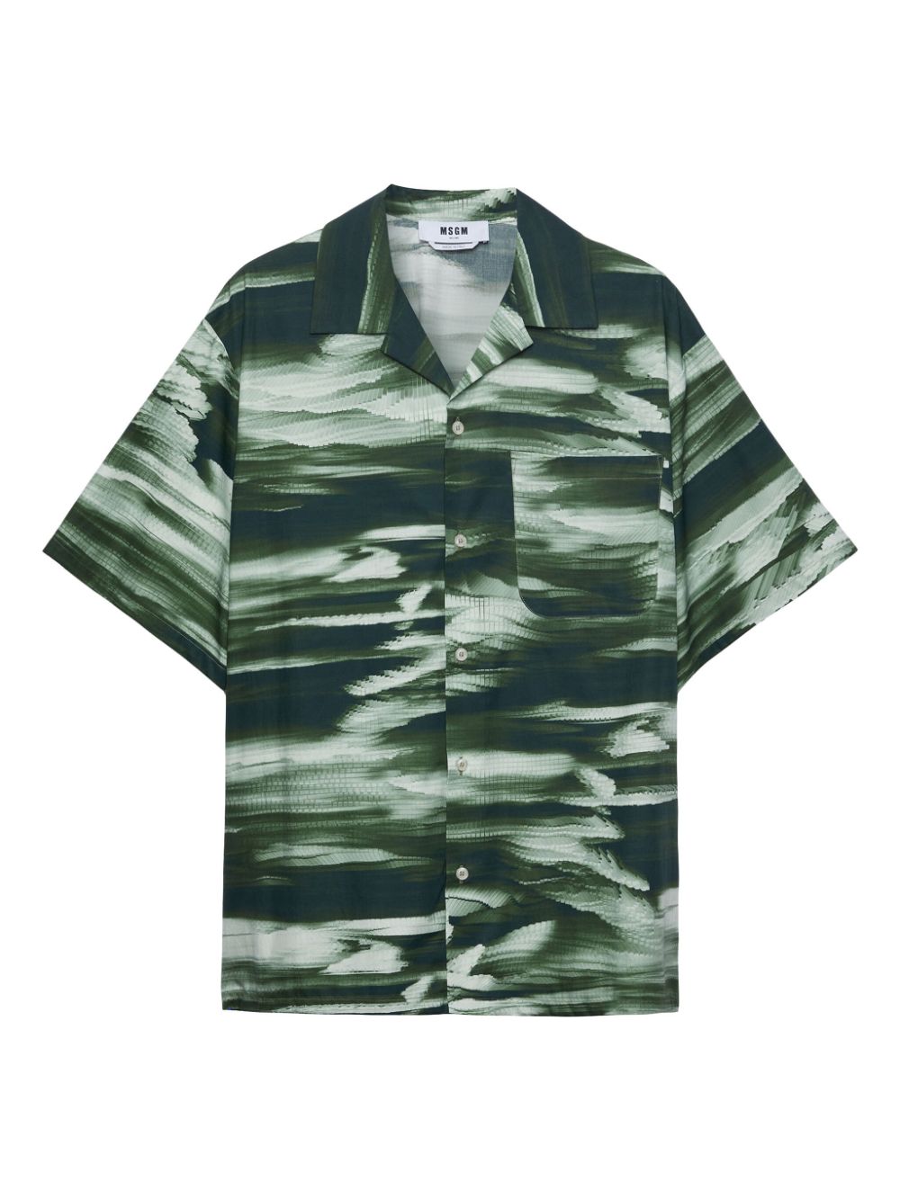 Abstract-pattern shirt - Green