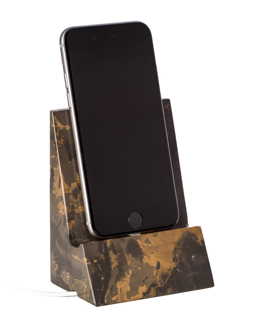 Tiger Eye Marble Desktop Phone / Tablet Cradle