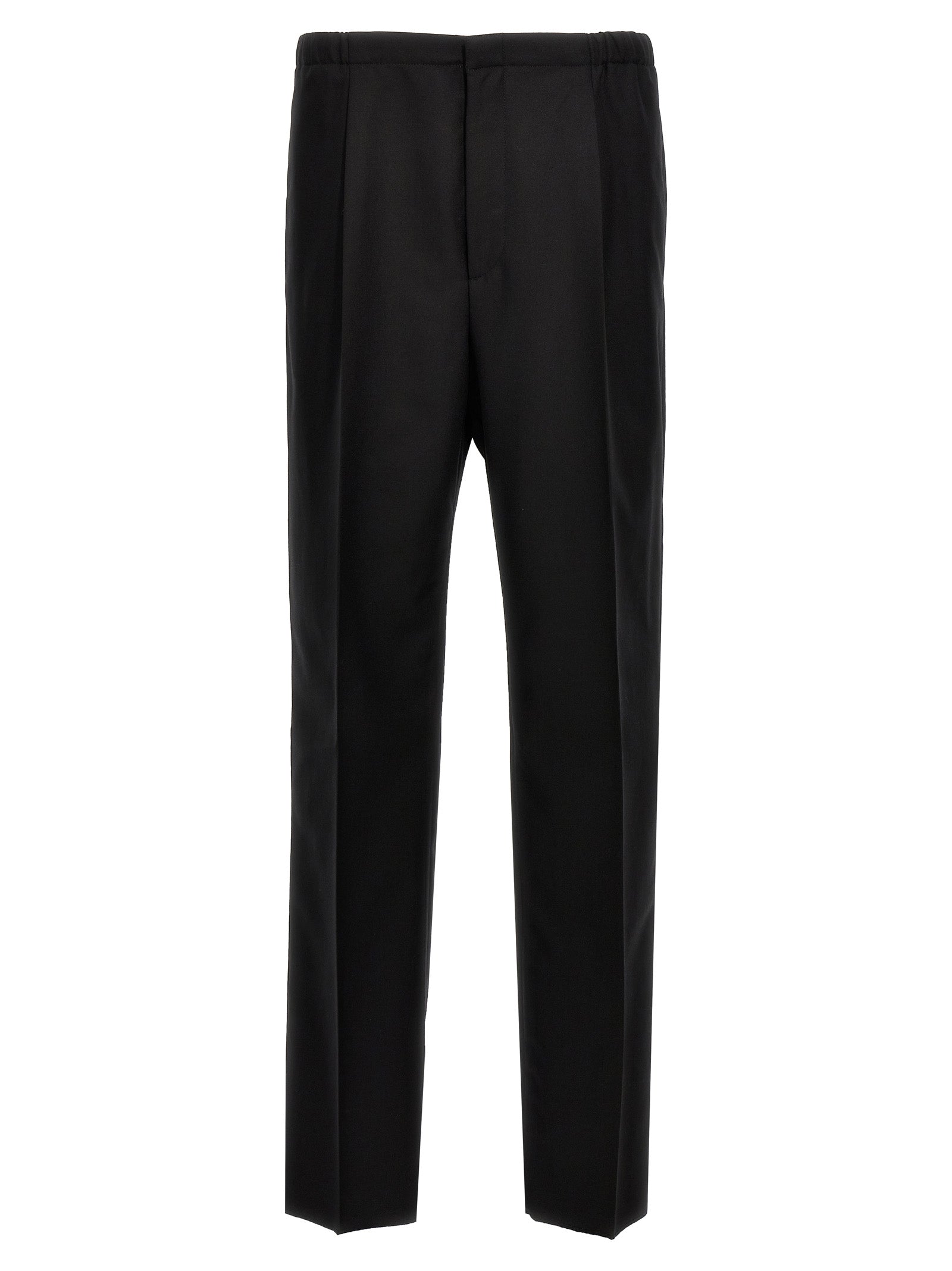 Virgin Wool Trousers — Black