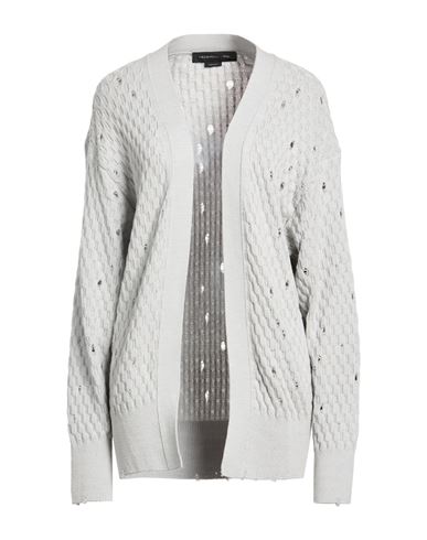 Woman Cardigan Light grey Size M Wool