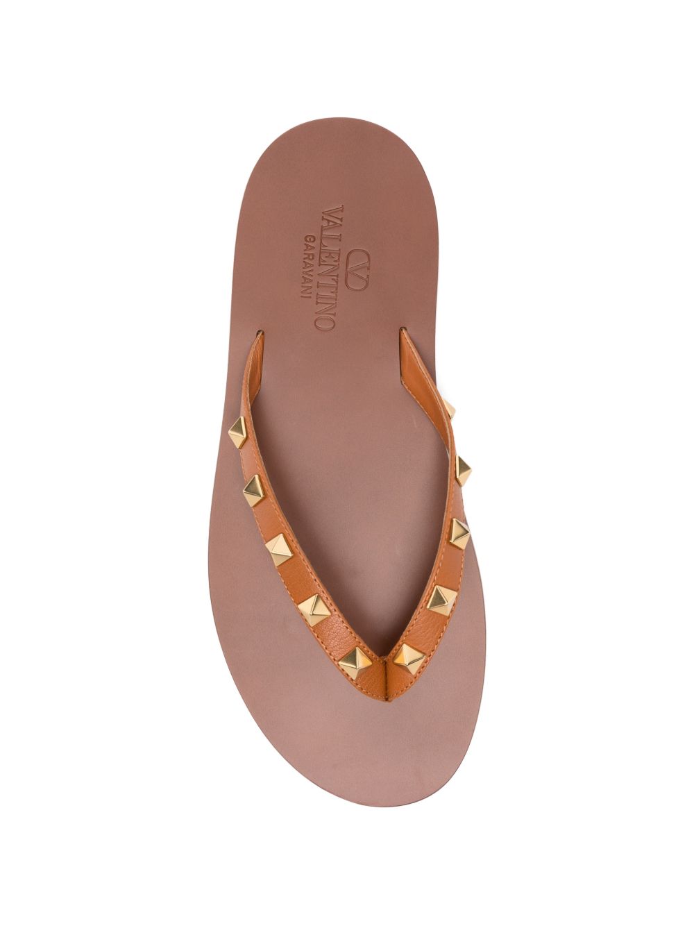 Rockstud Leather Thong Sandals