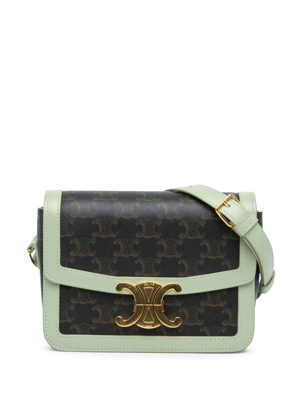 2020 Teen Triomphe Coated Canvas crossbody bag - Green