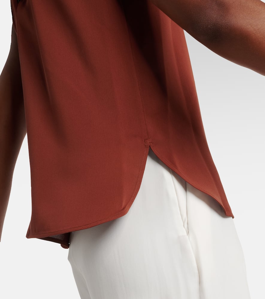 Memore halterneck silk top