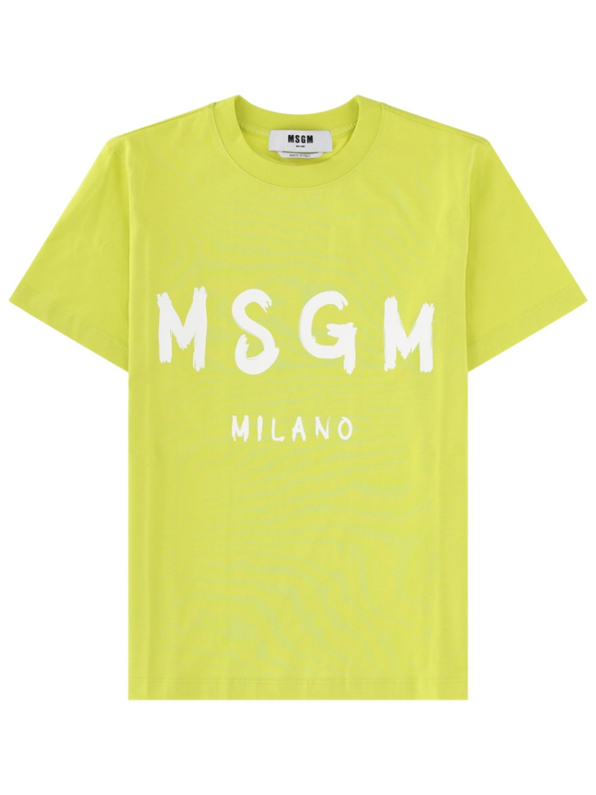 Yellow Logo Crew Neck T-Shirt