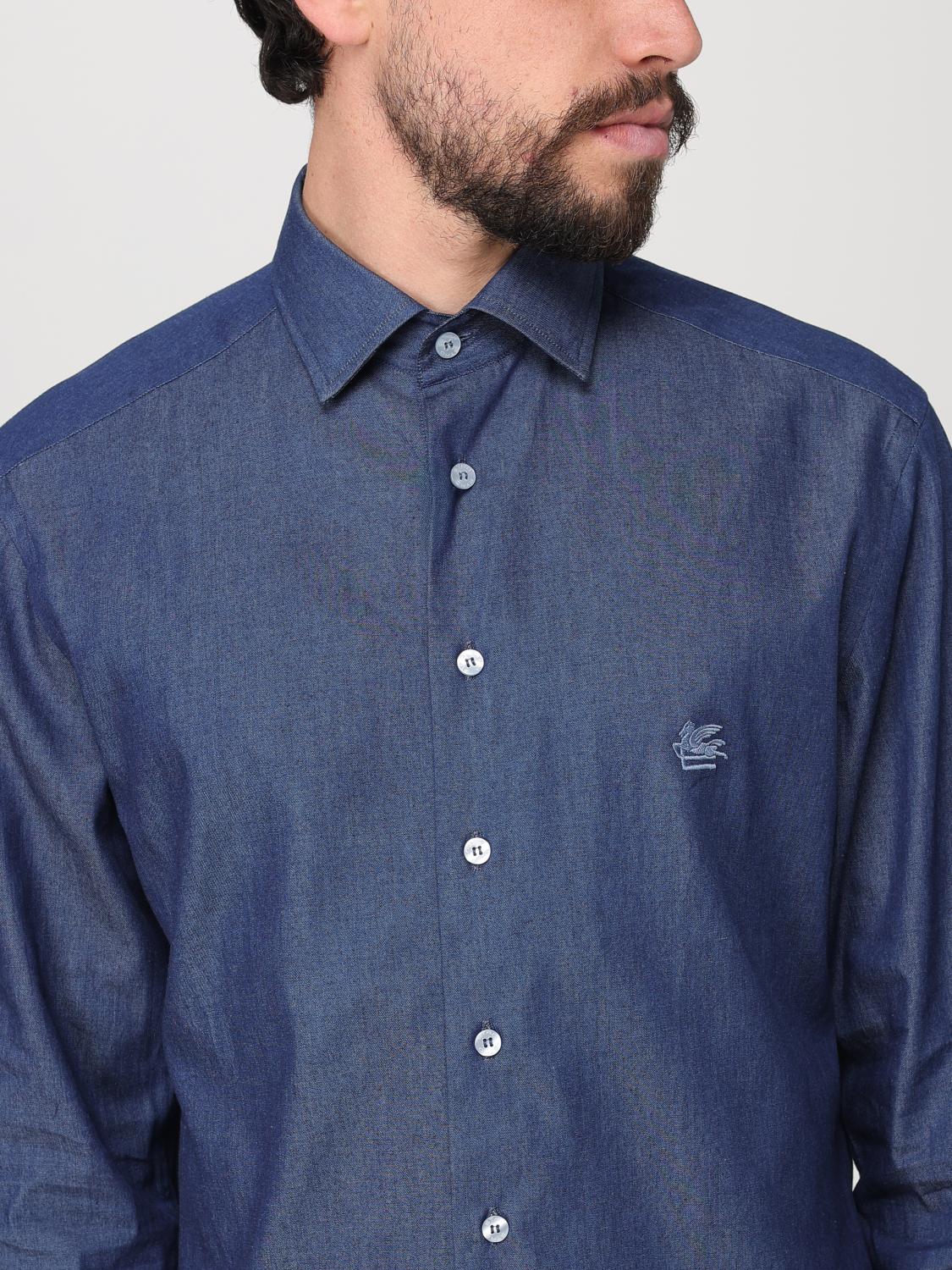 Pegaso chambray shirt - Blue