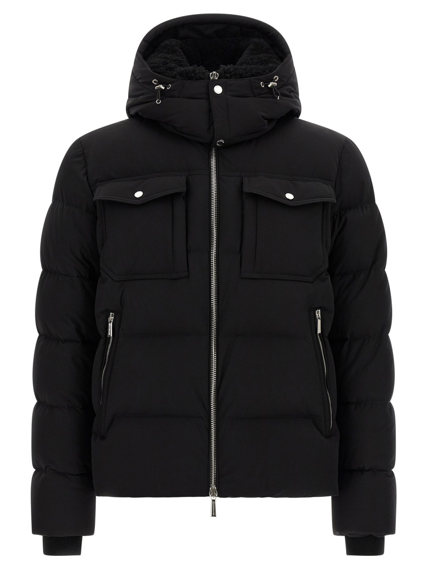 Moorer - alarick hooded bomber jacket acqua serie