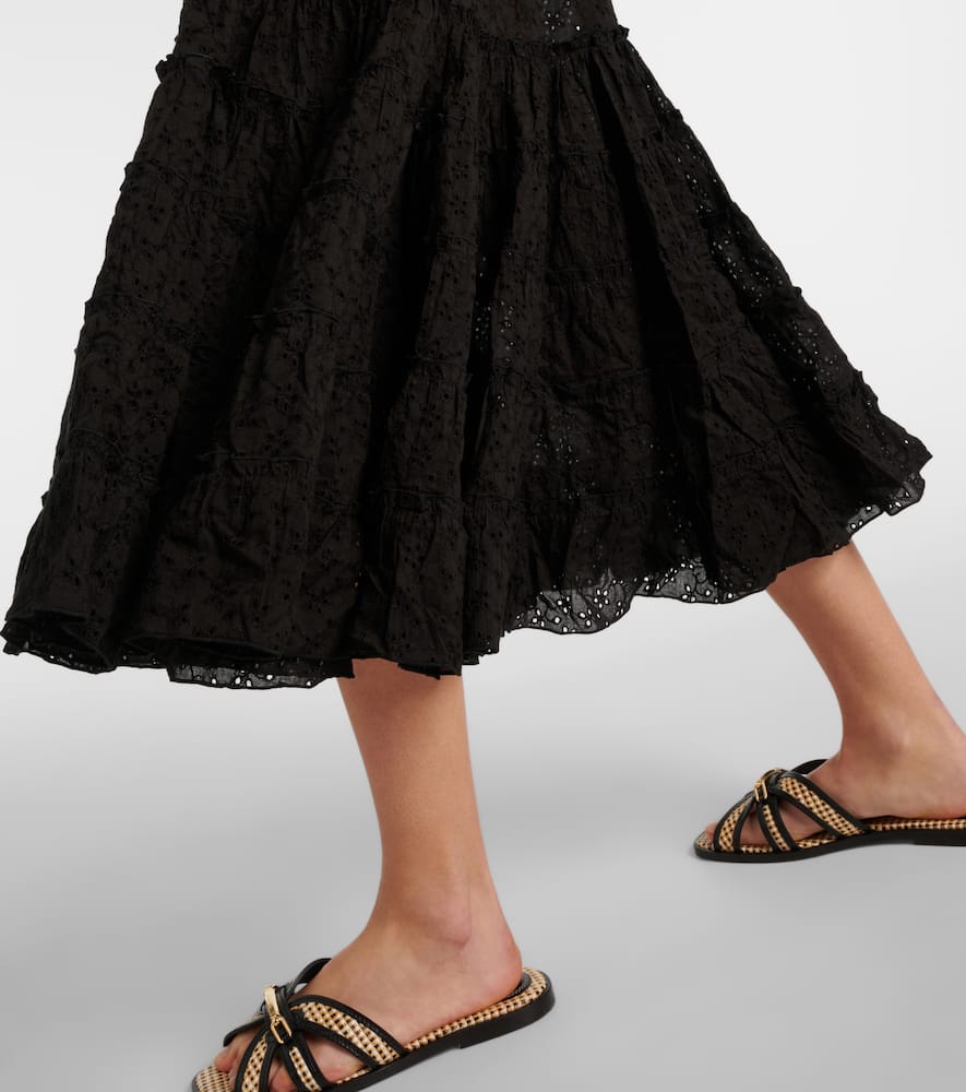Soledad smocked cotton midi dress