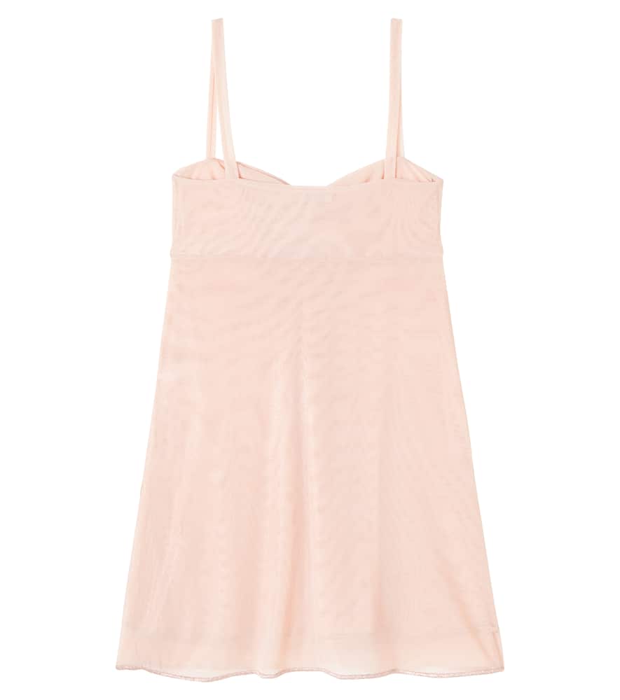 Oséree Kids Bow-detail tulle slip dress