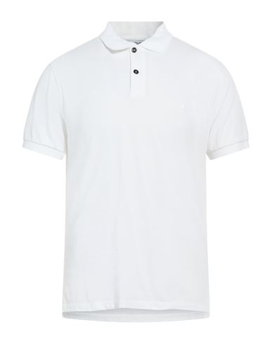 Man Polo shirt White Size M Cotton, Polyamide