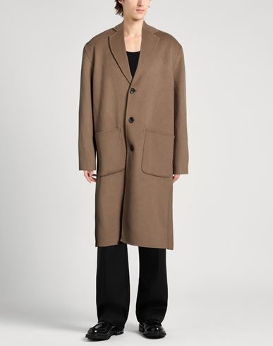 Paltò Man Coat Taupe Size 40 Polyamide, Cotton