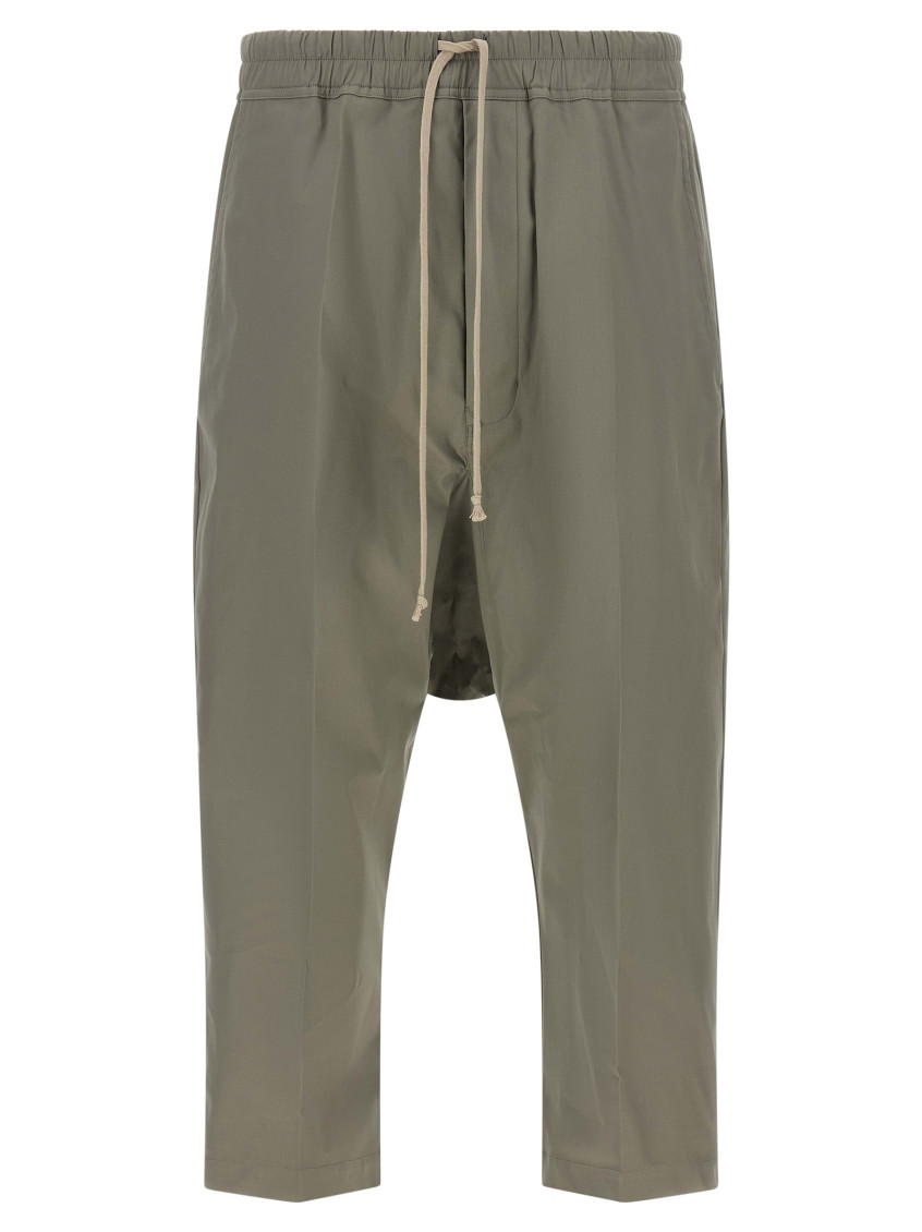 Rick Owens - cropped drawstring shorts back flap pocket
