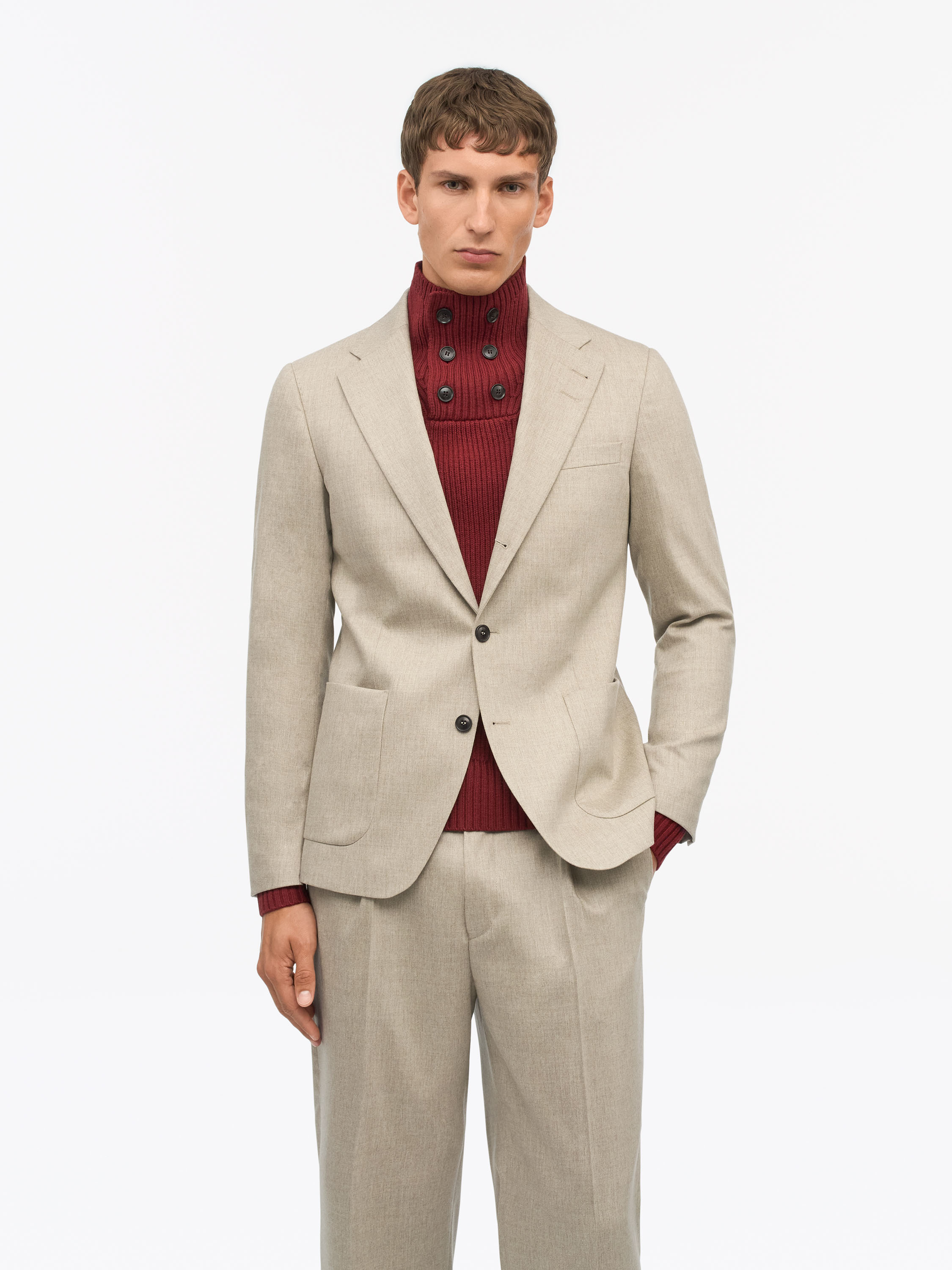 Tiger of Sweden Easer PP Woll-Kaschmirblazer, Soft Latte, 48 für Männer